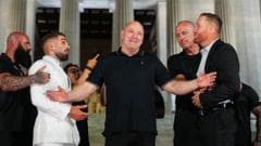 Topuria shoves Gaethje in front of Lincoln Memorial before UFC Freedom